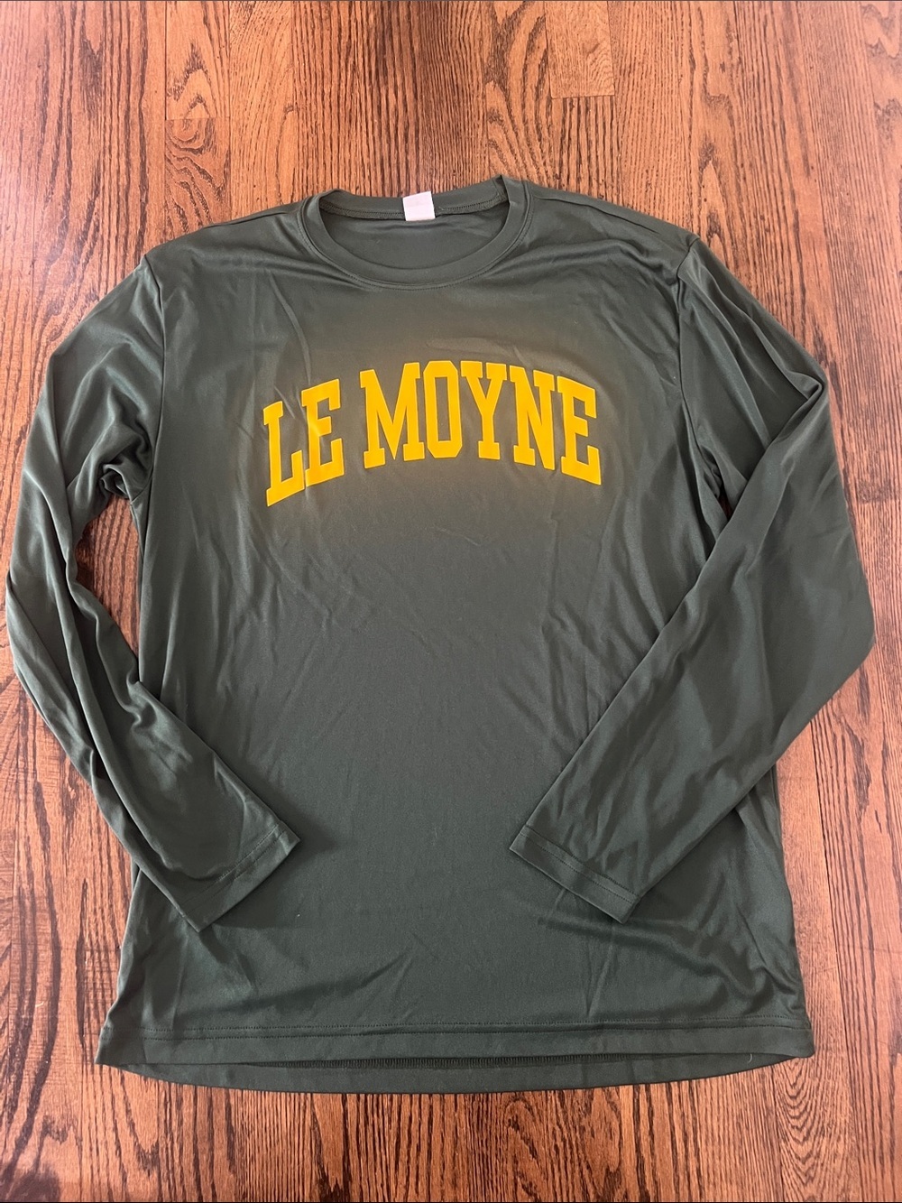 Sport-Tek Olive Long-Sleeve Shirt with Yellow LE MOYNE Logo